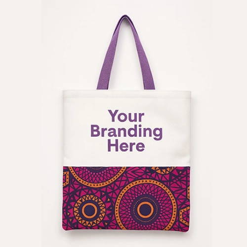 Flat ankara tote bag
